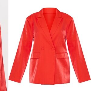 Elegant Red Women's Blazer